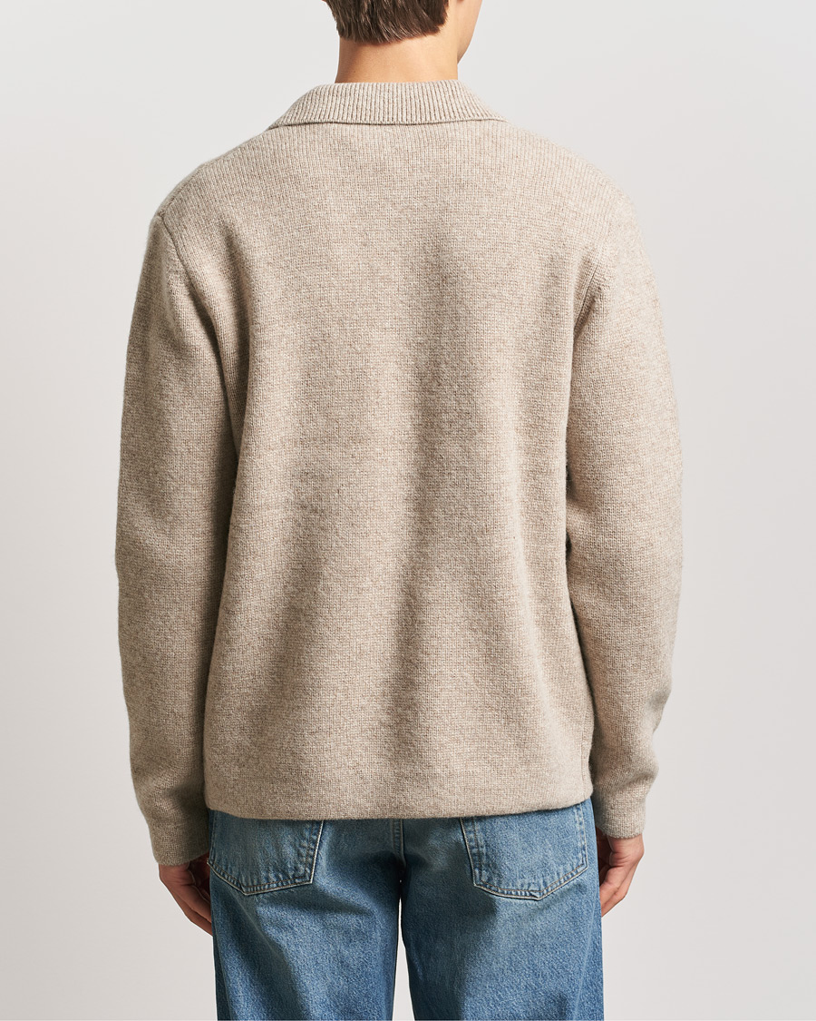 Heren | Overhemden | LES DEUX | Fischer Milano Knitted Overshirt Sand Melange