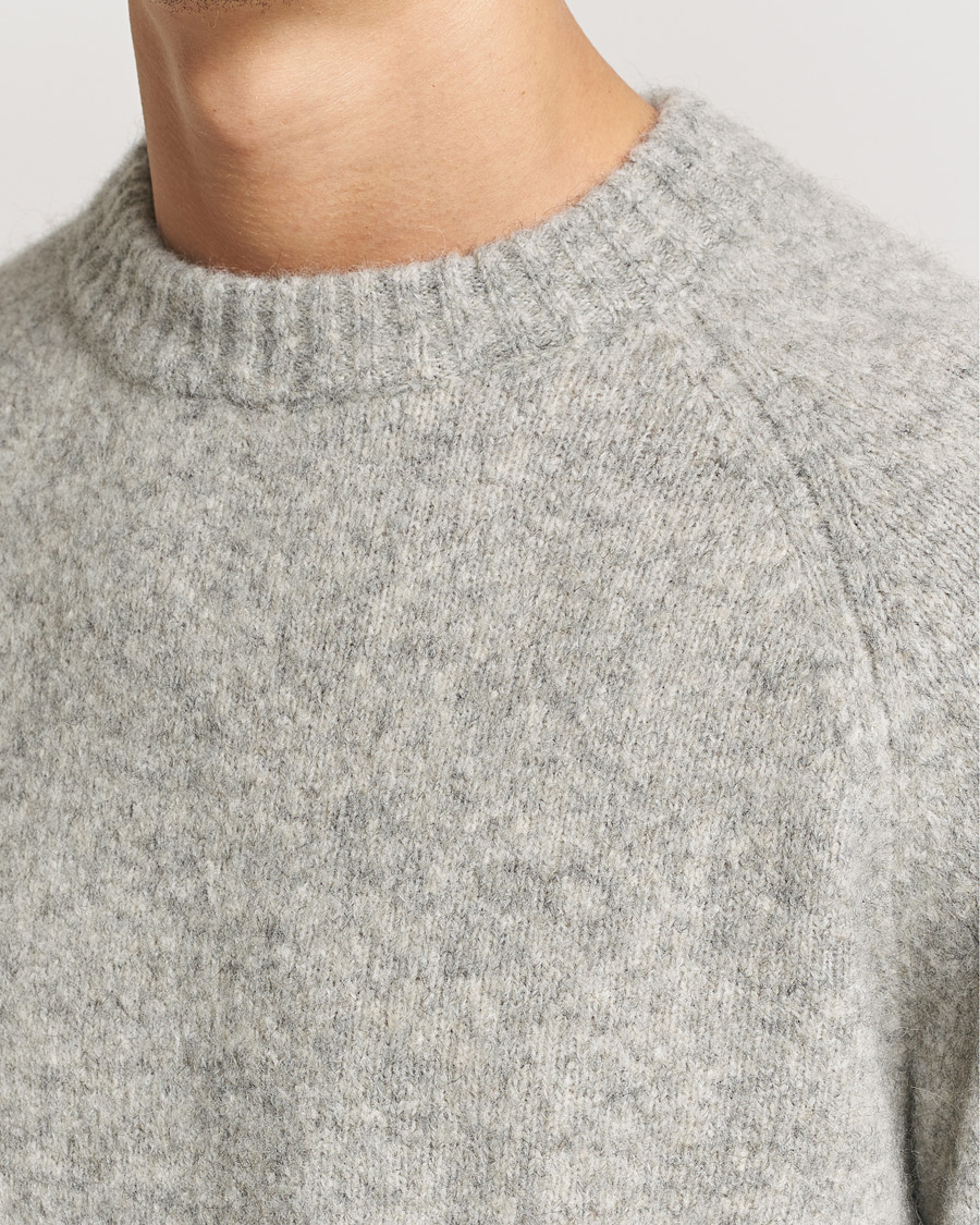 Heren | Truien | LES DEUX | Gilbert Roundneck Knit Light Grey Melange
