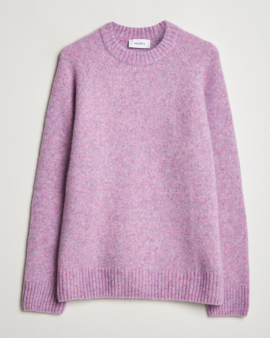 Heren | Truien | LES DEUX | Gilbert Roundneck Knit Oyster Rose Melange