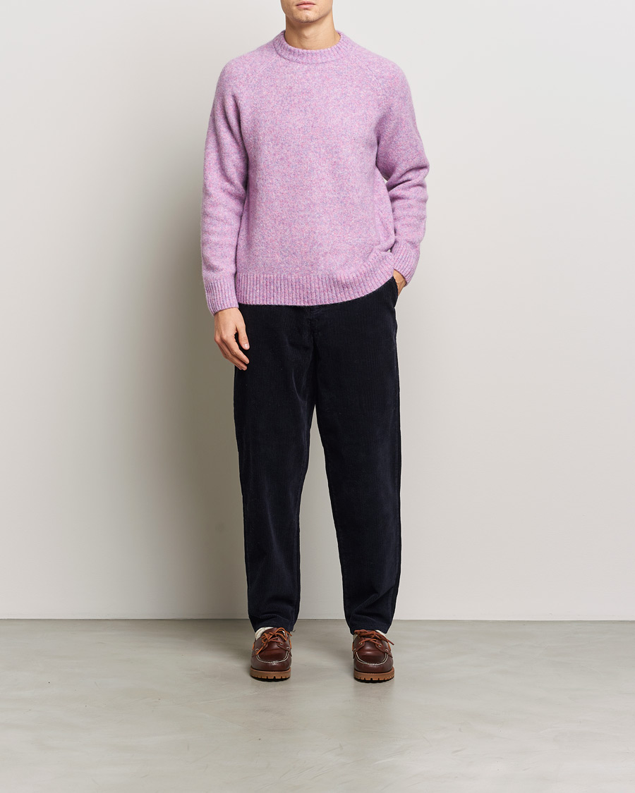 Heren | Truien | LES DEUX | Gilbert Roundneck Knit Oyster Rose Melange