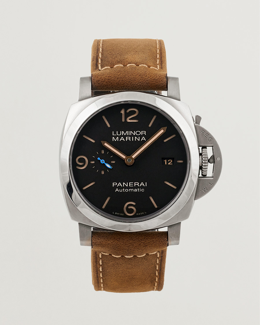 Heren | Panerai Pre-Owned Luminor Marina PAM01351 Silver | Panerai Pre-Owned | Luminor Marina PAM01351 Silver