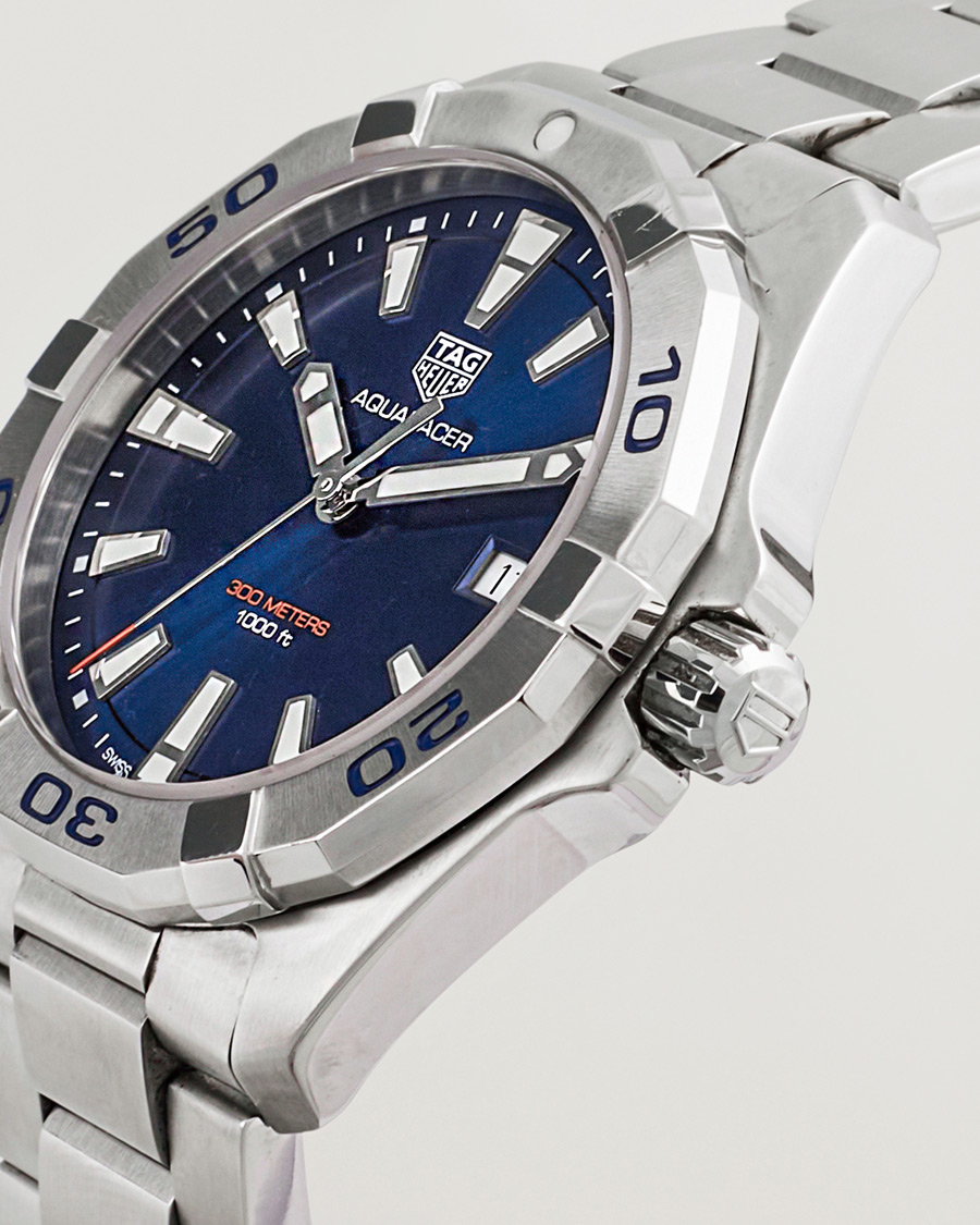 Heren | Tag Heuer Pre-Owned Aquaracer 300M WBD112 Silver | Tag Heuer Pre-Owned | Aquaracer 300M WBD112 Silver