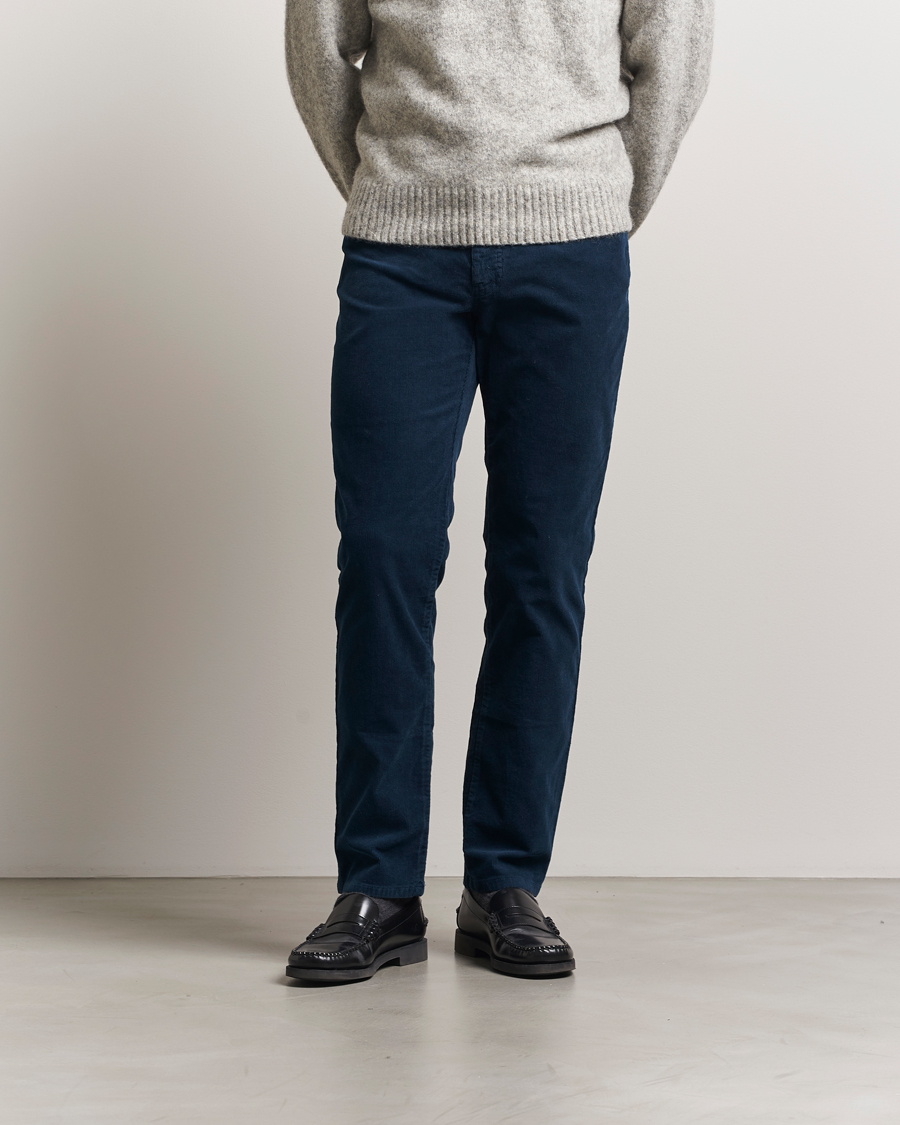 Heren | Broeken | NN07 | Tony Corduroy 5-Pocket Pants Navy Blue