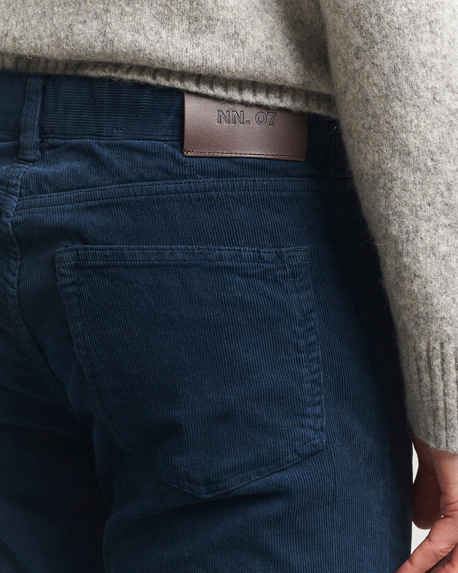 Heren | Broeken | NN07 | Tony Corduroy 5-Pocket Pants Navy Blue