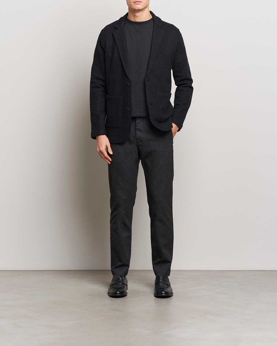 Heren | Broeken | NN07 | Theo Regular Fit Brushed Chinos Black Melange