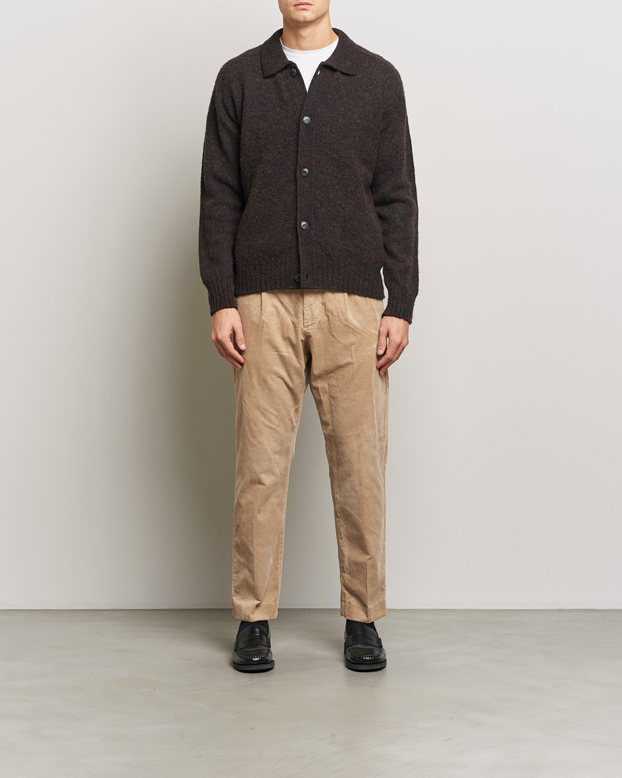 Heren | Broeken | NN07 | Bill Pleated Corduroy Pants White Peppar