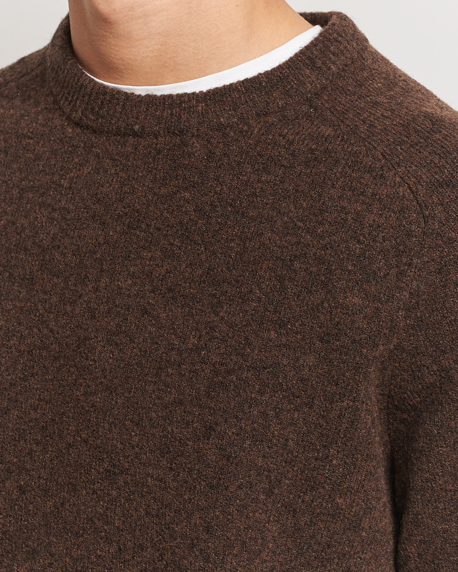 Heren | Truien | NN07 | John Wool Knitted Sweater Demitasse Brown