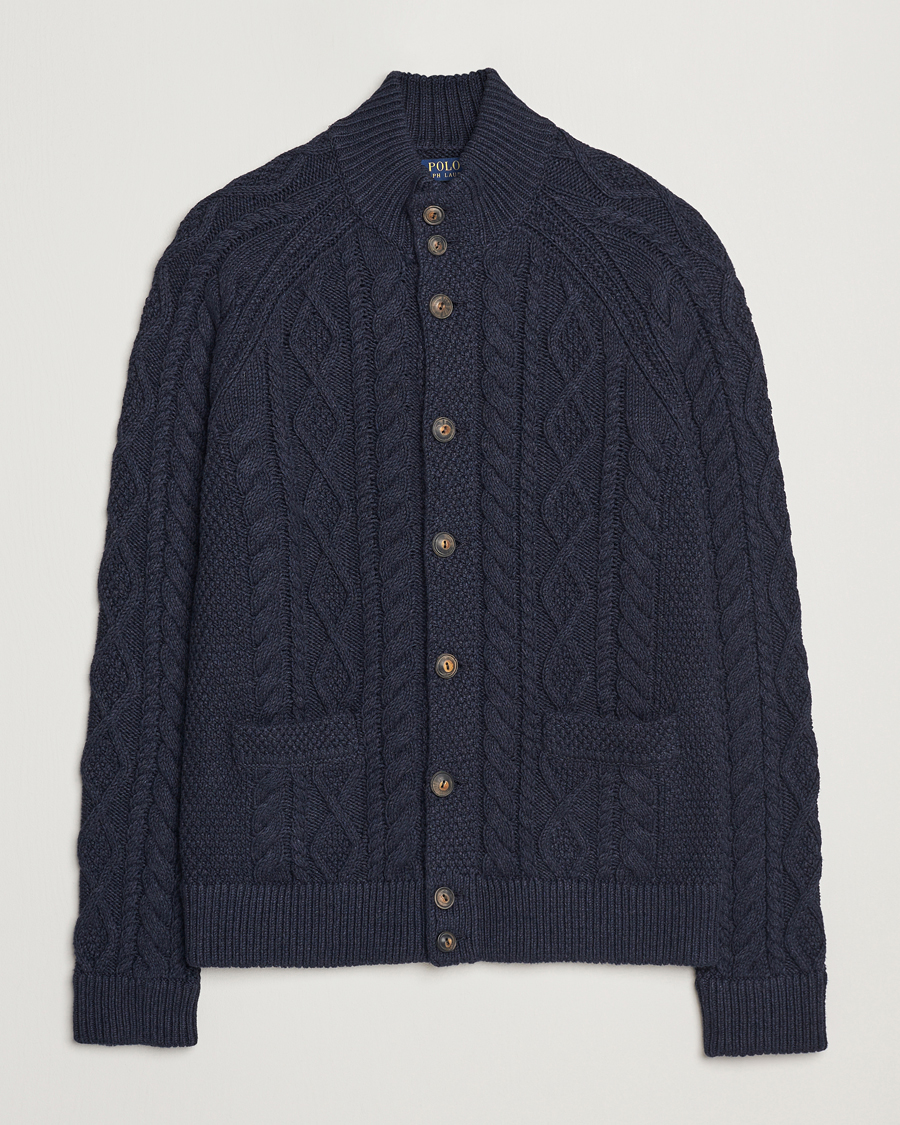 Heren | Truien | Polo Ralph Lauren | Cotton Knitted Cardigan Navy Melange