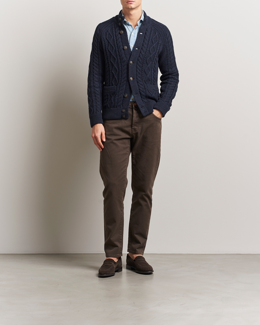 Heren | Truien | Polo Ralph Lauren | Cotton Knitted Cardigan Navy Melange