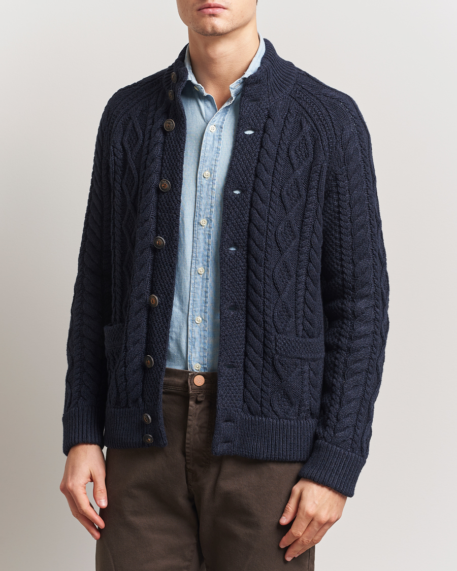 Heren | Truien | Polo Ralph Lauren | Cotton Knitted Cardigan Navy Melange