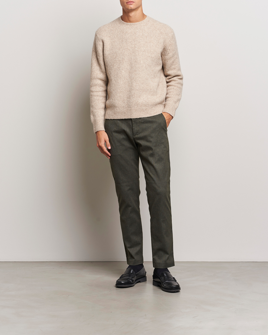 Heren | Broeken | NN07 | Theo Brushed Cotton Trousers Dark Army