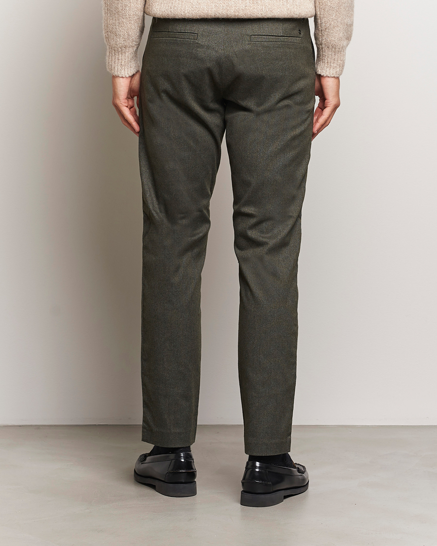 Heren | Broeken | NN07 | Theo Brushed Cotton Trousers Dark Army