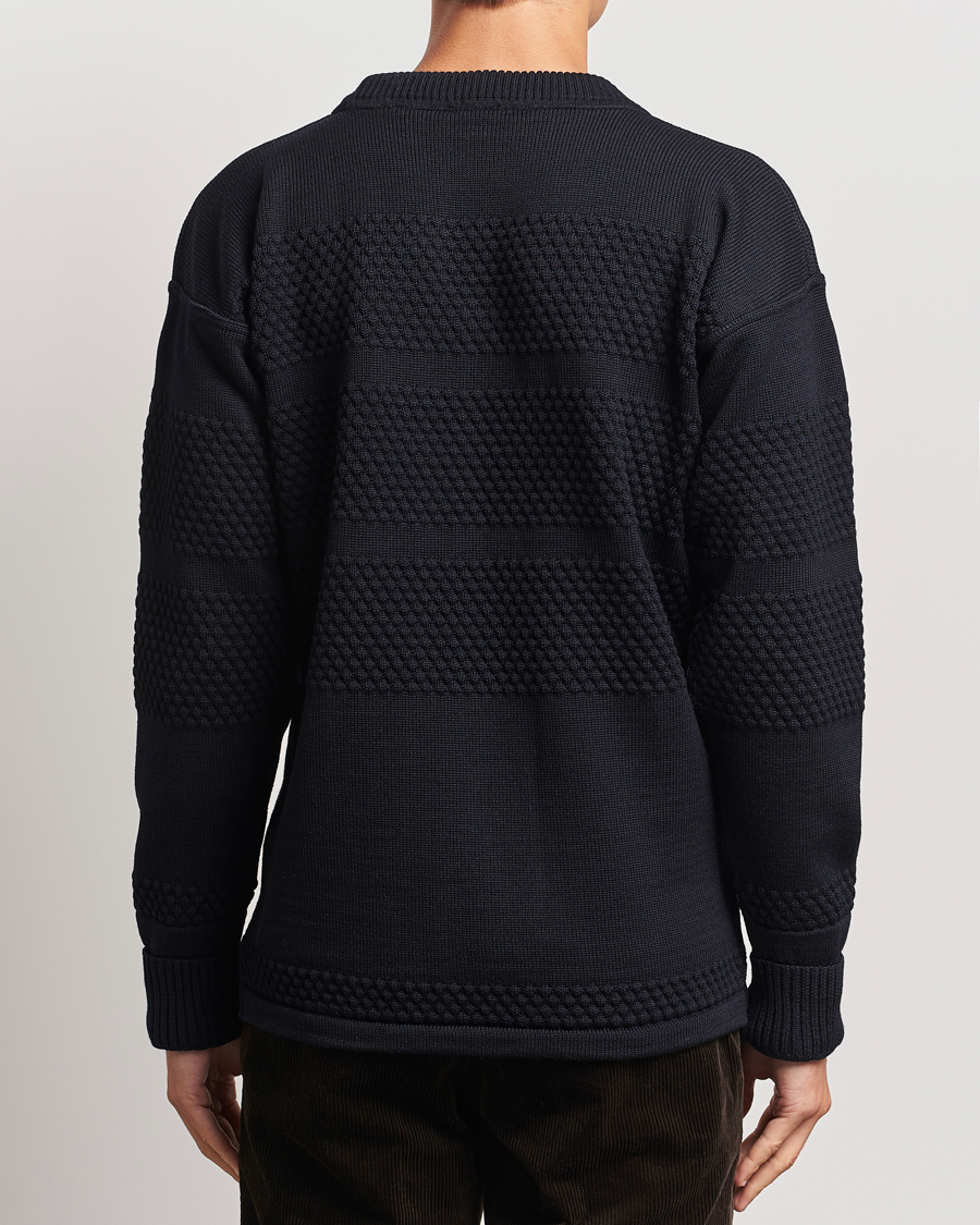 Heren | Truien | S.N.S. Herning | Fisherman Wool Crew Neck Sweater Navy Blue