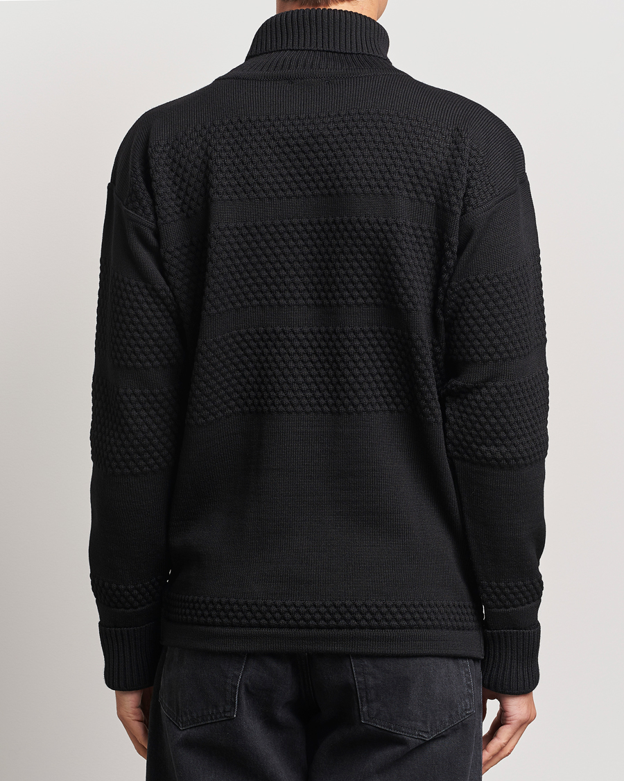 Heren | Truien | S.N.S. Herning | Fisherman Wool Rollneck Sweater Black