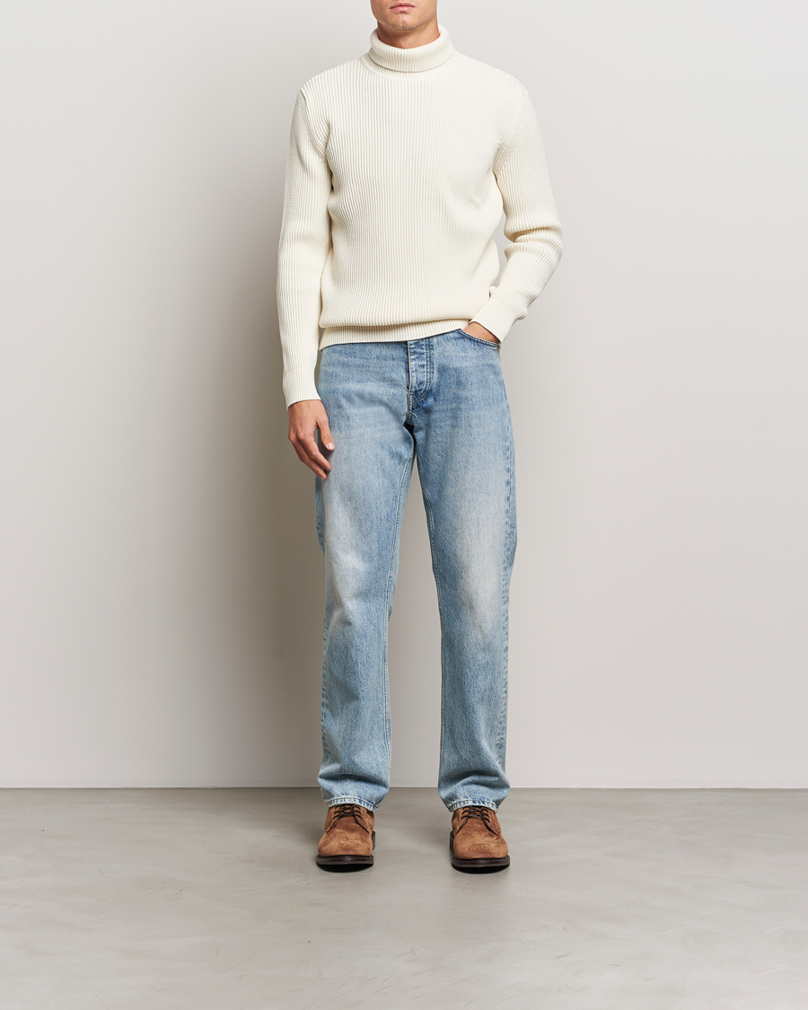 Heren | Truien | S.N.S. Herning | Fender Wool Rollneck Sweater Natural White