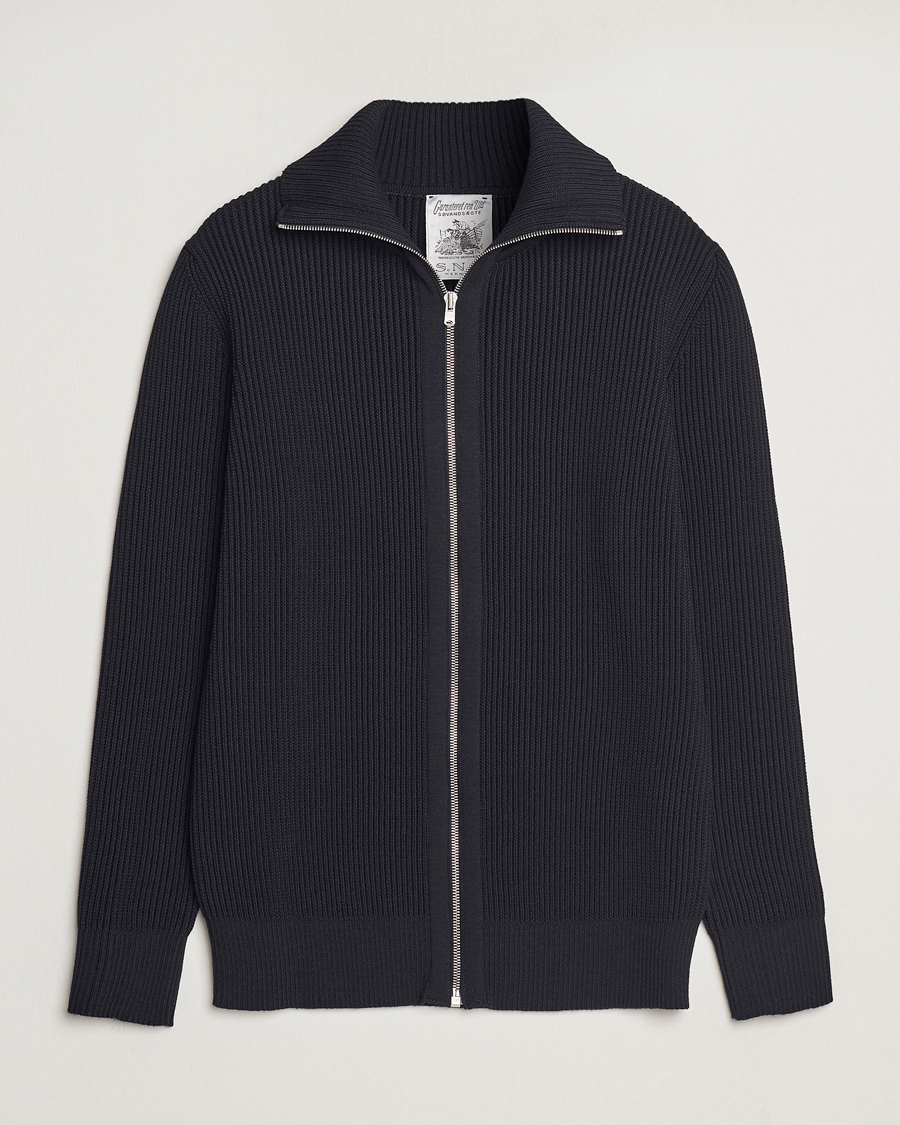 Heren | Truien | S.N.S. Herning | Fender Wool Full Zip Navy Blue