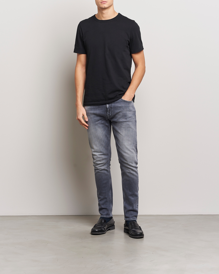 Heren | Jeans | Tiger of Sweden | Pistolero Stretch Cotton Jeans Prime Washed Black