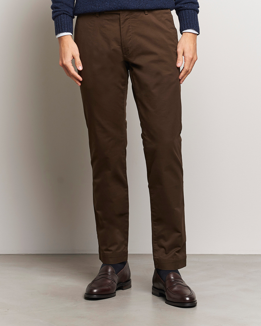 Heren | Broeken | Polo Ralph Lauren | Slim Fit Stretch Chinos Dark Brown