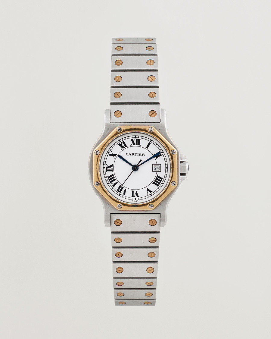 Heren | Cartier Pre-Owned Santos Octagon Silver | Cartier Pre-Owned | Santos Octagon Silver