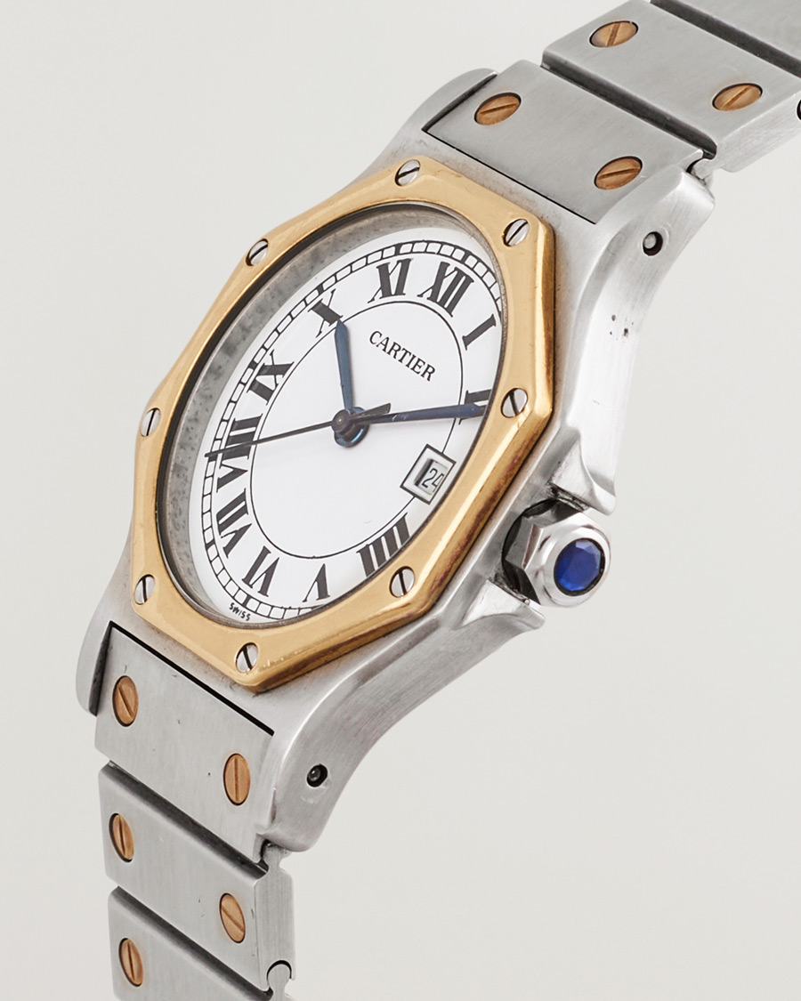 Heren | Cartier Pre-Owned Santos Octagon Silver | Cartier Pre-Owned | Santos Octagon Silver