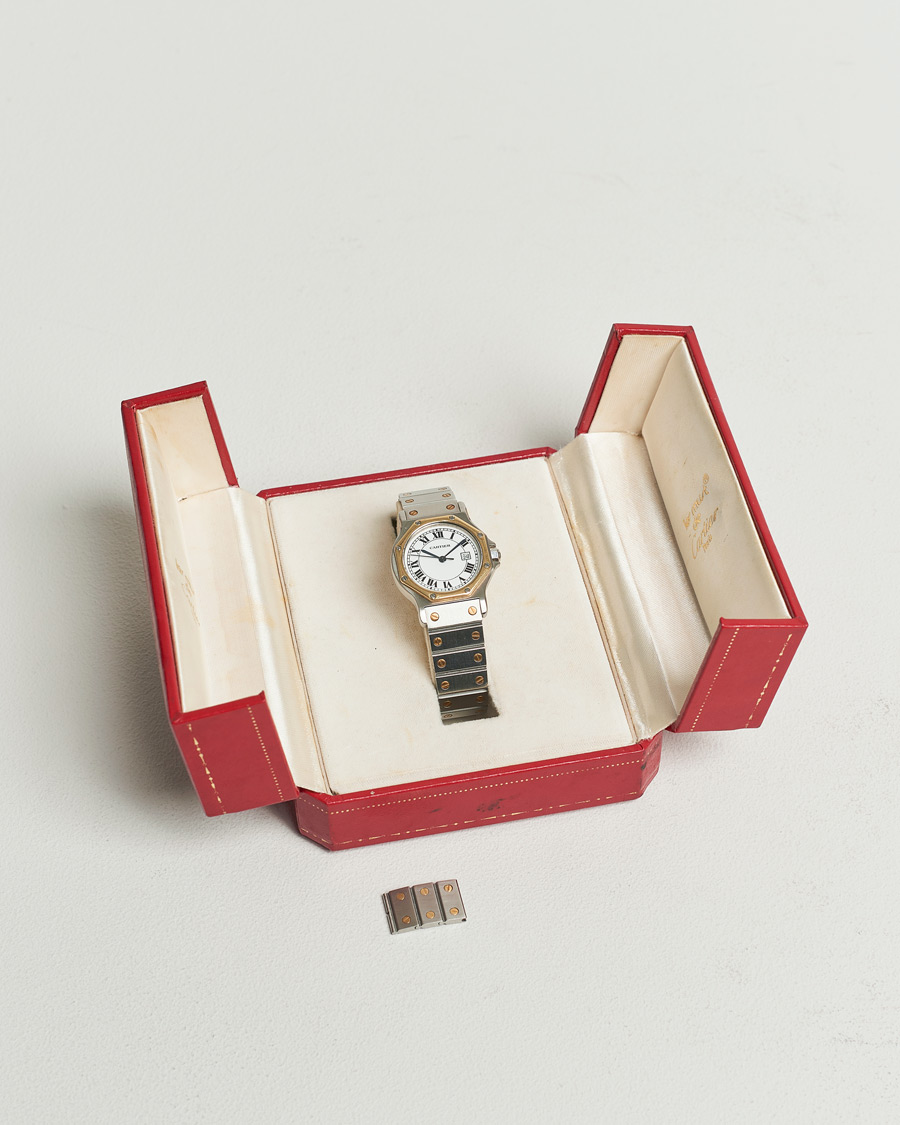 Heren | Cartier Pre-Owned Santos Octagon Silver | Cartier Pre-Owned | Santos Octagon Silver