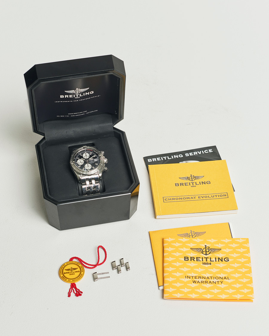 Heren | Breitling Pre-Owned Chronomat Evolution Silver | Breitling Pre-Owned | Chronomat Evolution Silver