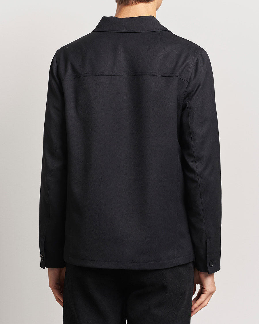 Heren | Jassen | Filippa K | Louis Wool Gabardine Shirt Jacket Black