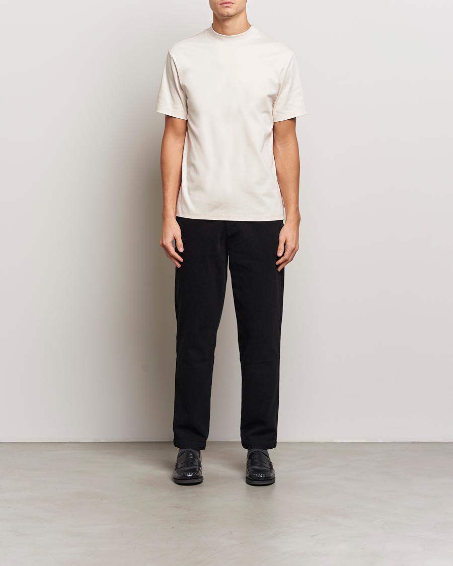 Heren | T-shirts | J.Lindeberg | Ace Mock Neck T-Shirt Moonbeam