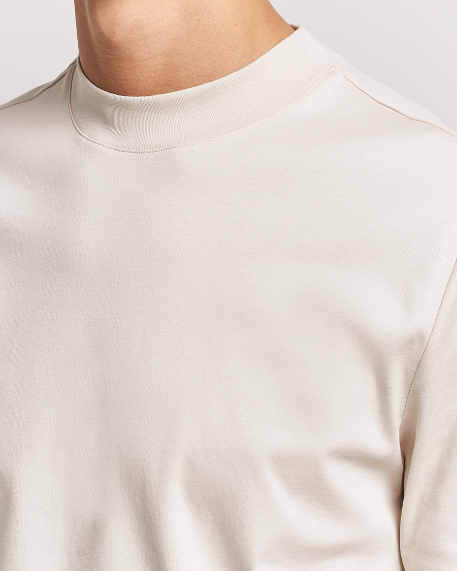 Heren | T-shirts | J.Lindeberg | Ace Mock Neck T-Shirt Moonbeam