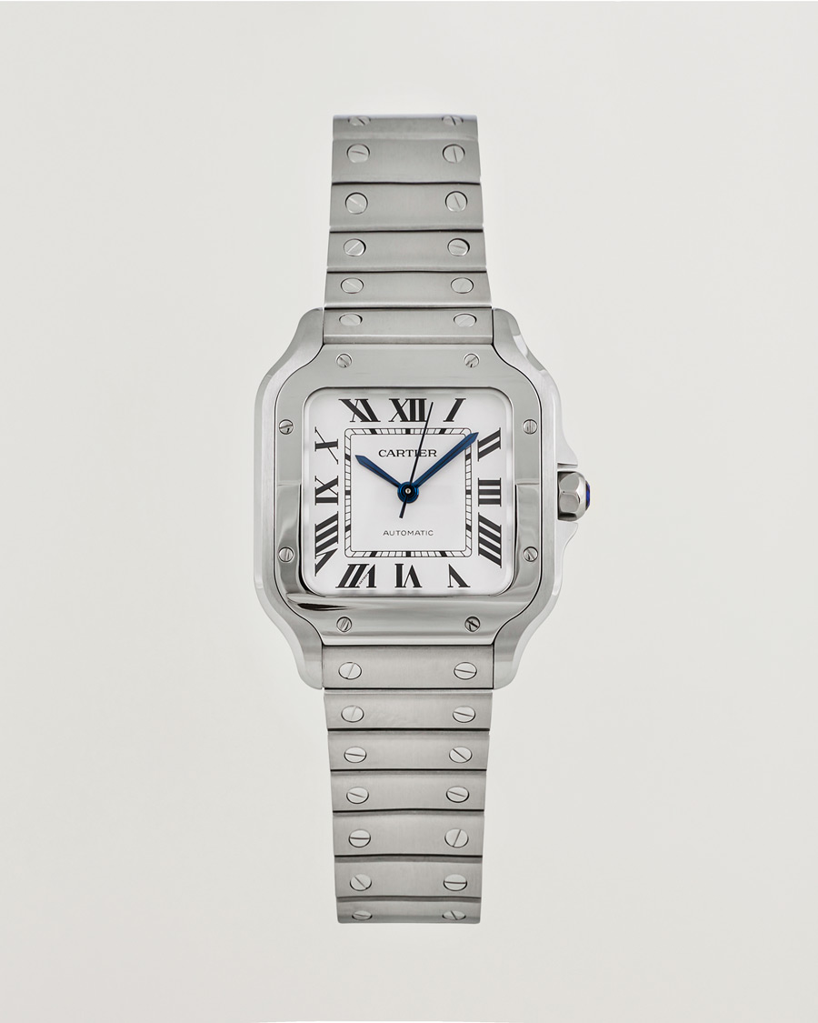 Heren | Cartier Pre-Owned Santos De Cartier WSSA0029 Silver | Cartier Pre-Owned | Santos De Cartier WSSA0029 Silver