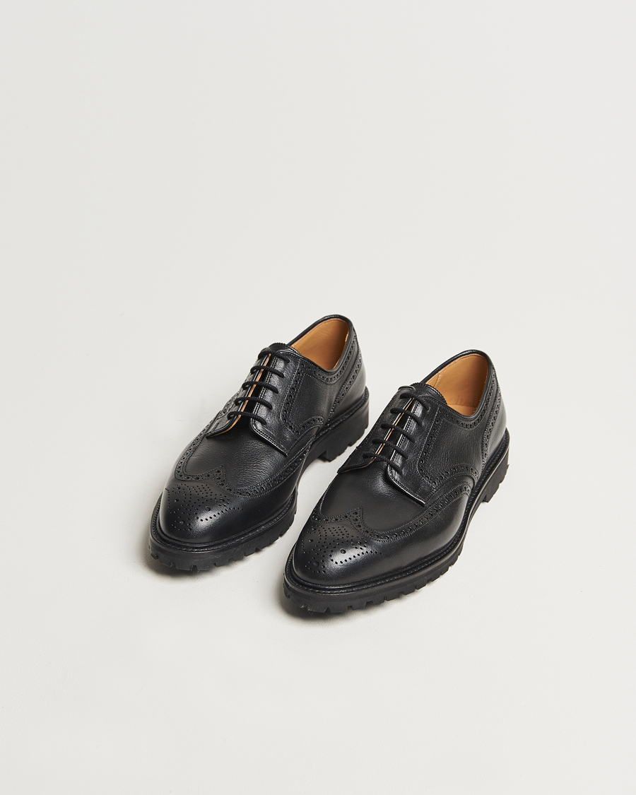 Heren | Crockett & Jones Pembroke Milled Grain Vibram Black | Crockett & Jones | Pembroke Milled Grain Vibram Black
