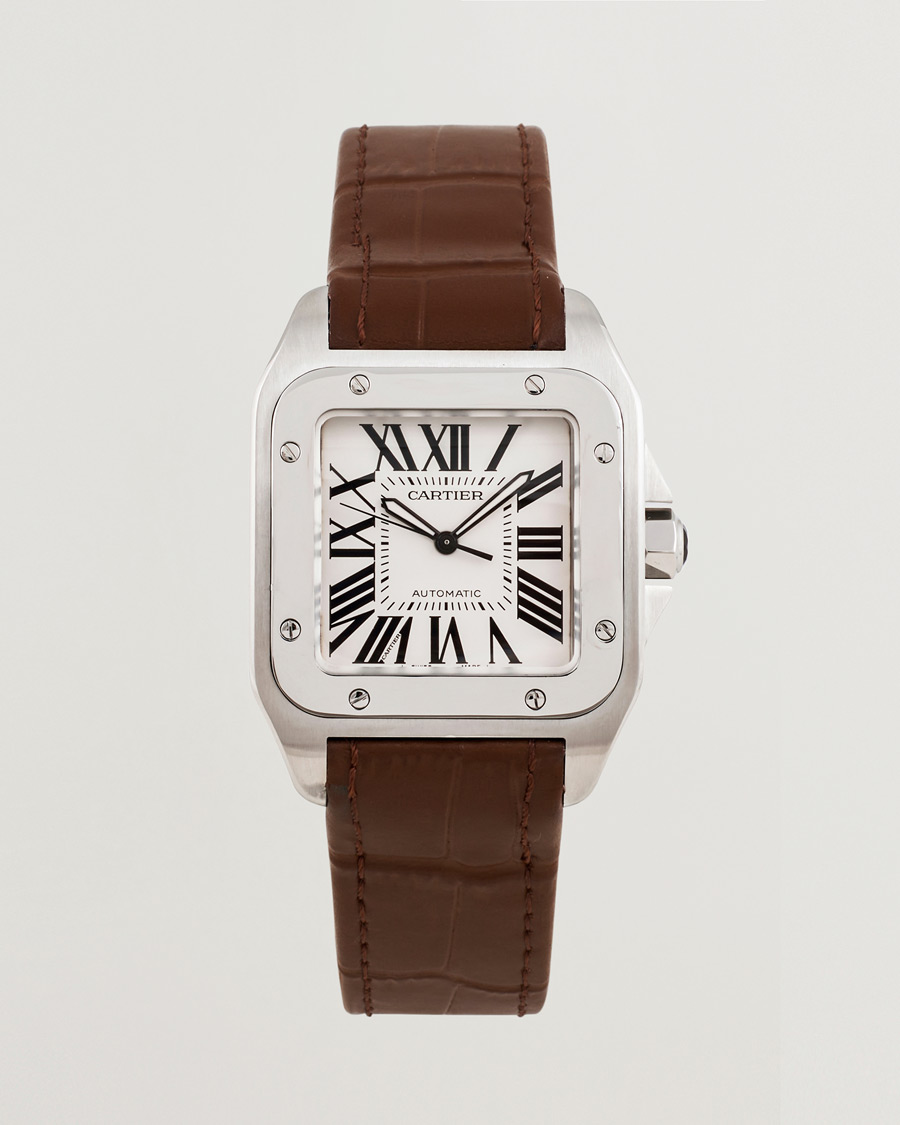 Heren | Cartier Pre-Owned Santos 100 Silver | Cartier Pre-Owned | Santos 100 Silver