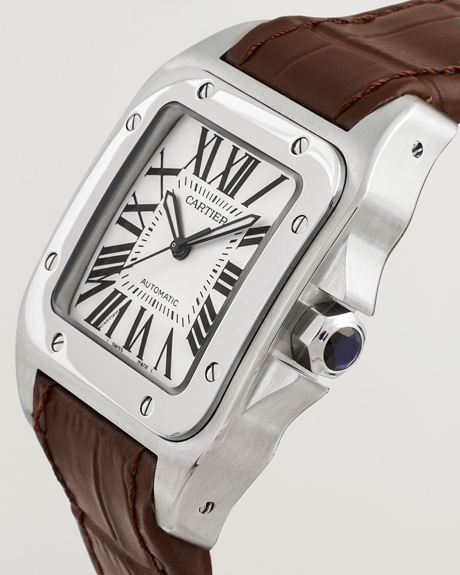 Heren | Cartier Pre-Owned Santos 100 Silver | Cartier Pre-Owned | Santos 100 Silver