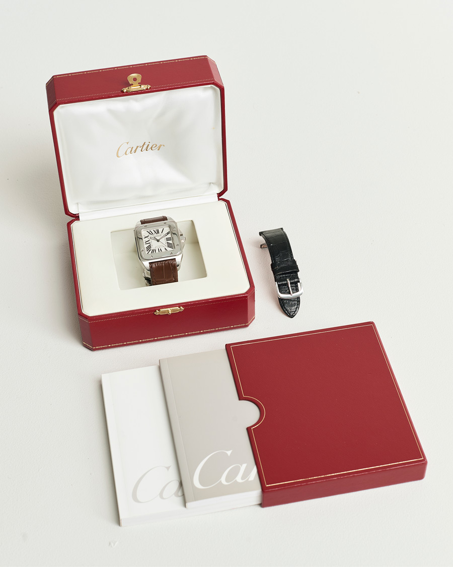 Heren | Cartier Pre-Owned Santos 100 Silver | Cartier Pre-Owned | Santos 100 Silver