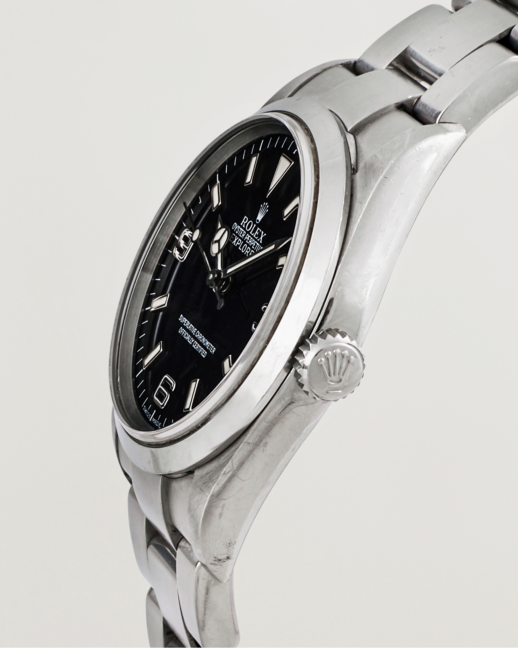 Heren | Rolex Pre-Owned Explorer 114270 Silver | Rolex Pre-Owned | Explorer 114270 Silver