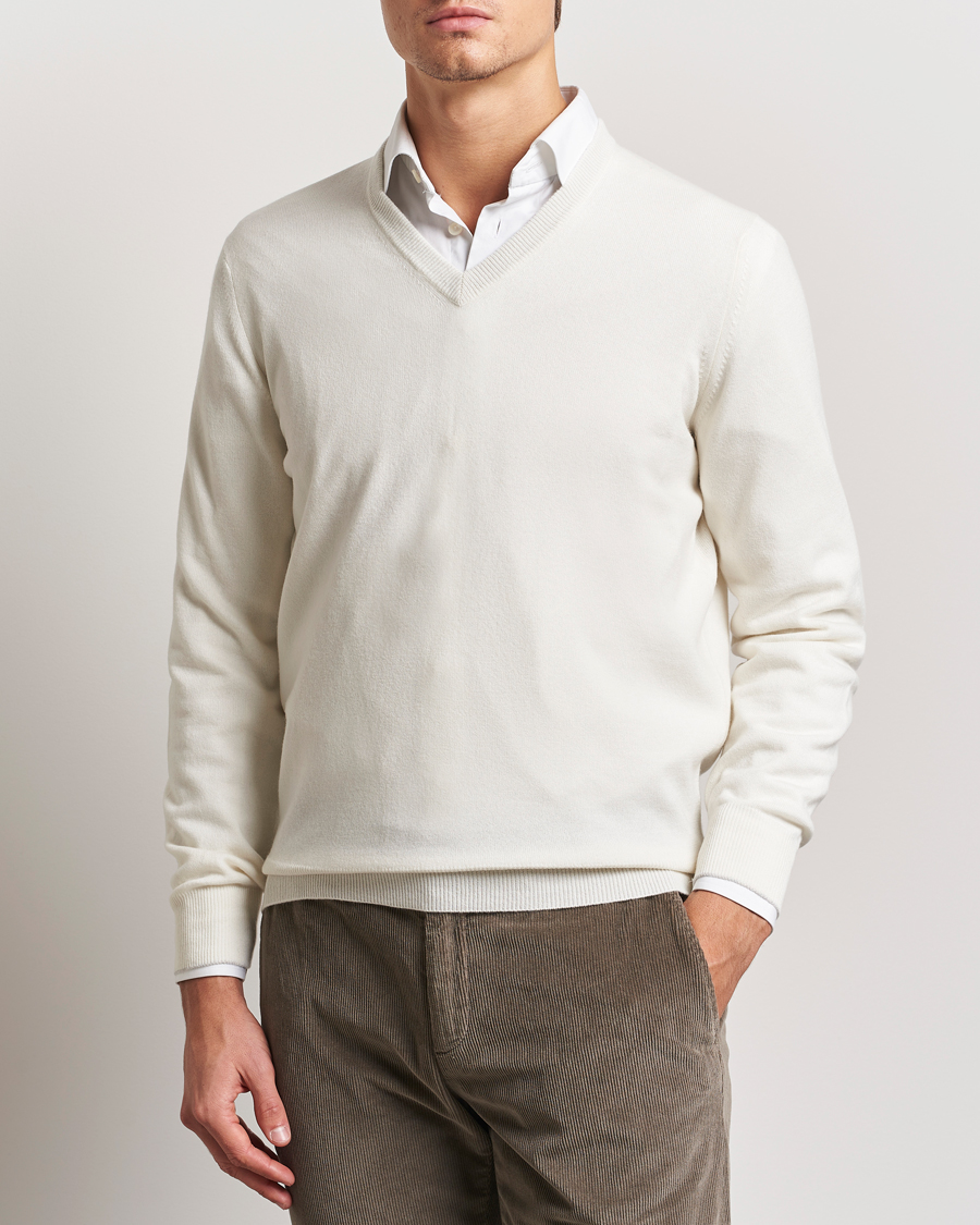 Heren | Truien | Brunello Cucinelli | 2 Ply Cashmere V-Neck Panama