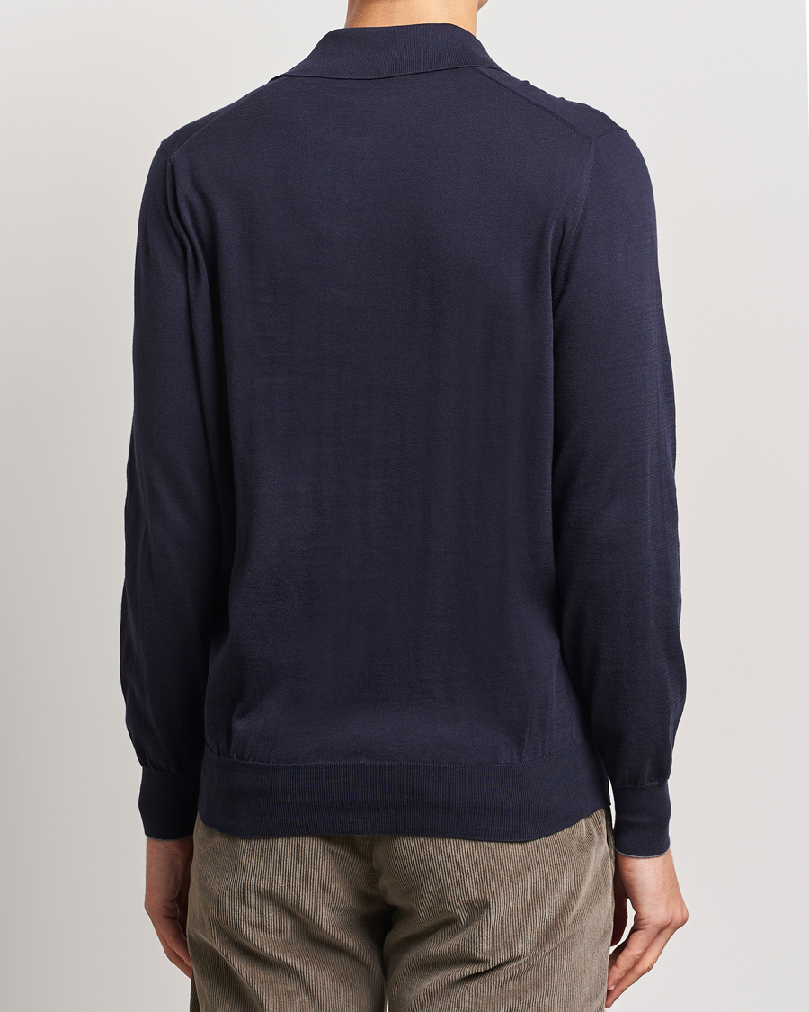 Heren | Truien | Brunello Cucinelli | Long Sleeve Polo Navy