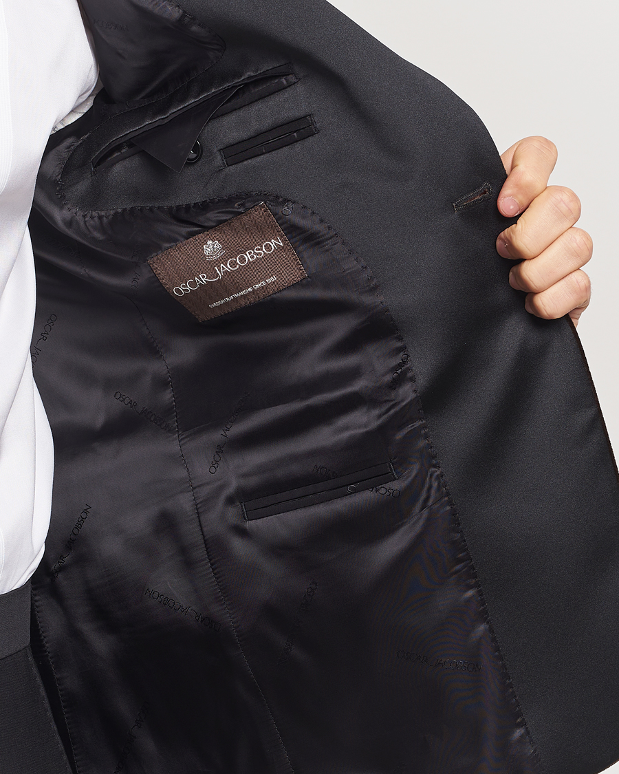 Heren | Blazers | Oscar Jacobson | Frampton Velvet Tuxedo Blazer Brown