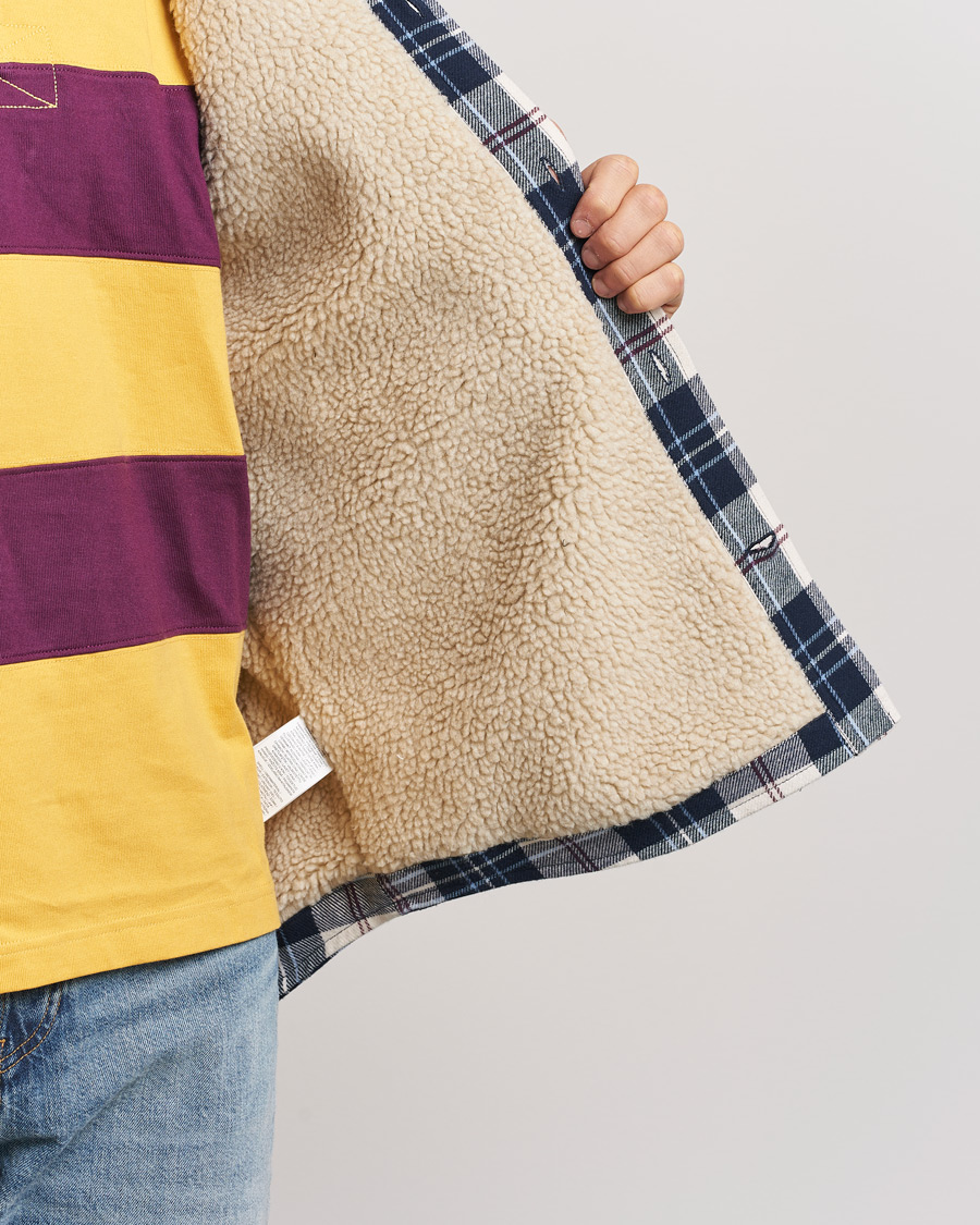 Heren | Overhemden | GANT | Flannel Lined Checked Overshirt Evening Blue
