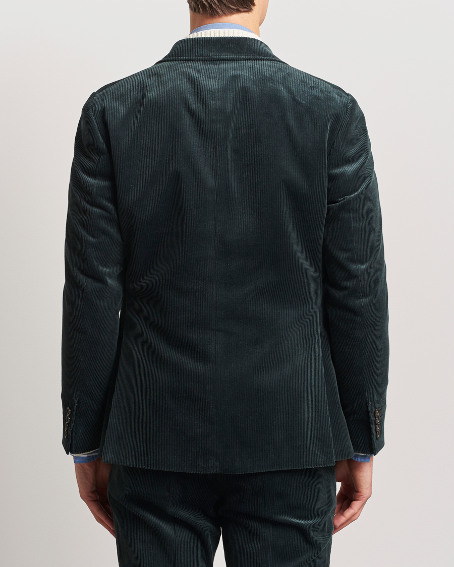 Heren | Blazers | Gant | Slim Corduroy Suit Jacket Tartan Green