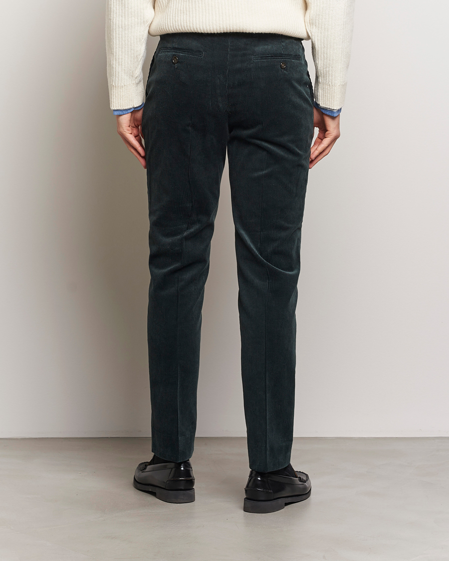 Heren | Broeken | Gant | Slim Corduroy Suit Trousers Tartan Green