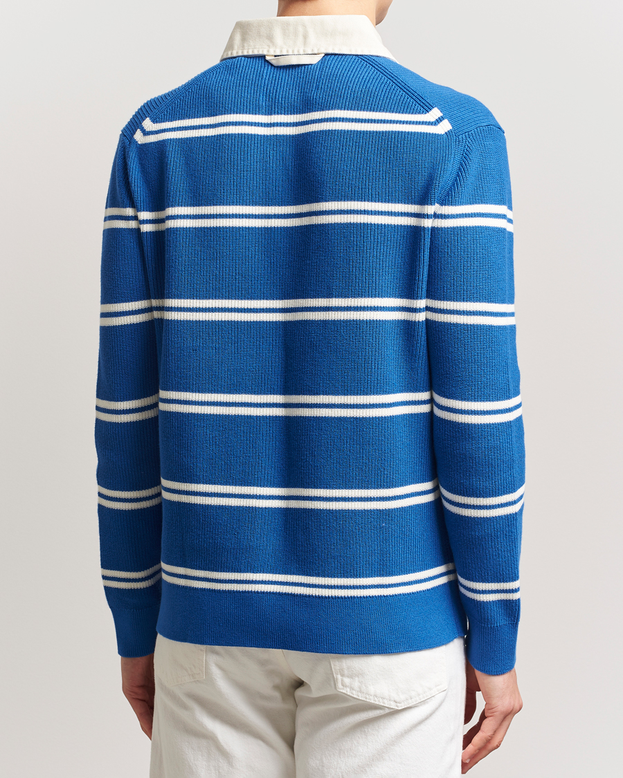 Heren | Truien | GANT | Ribbed Cotton Striped Rugger Lapis Blue