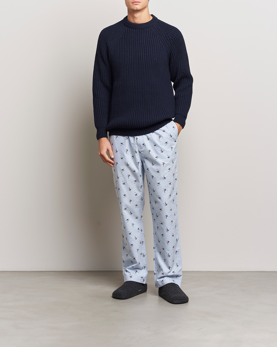 Heren | GANT Printed Skier Pyjama Pants Light Blue | GANT | Printed Skier Pyjama Pants Light Blue