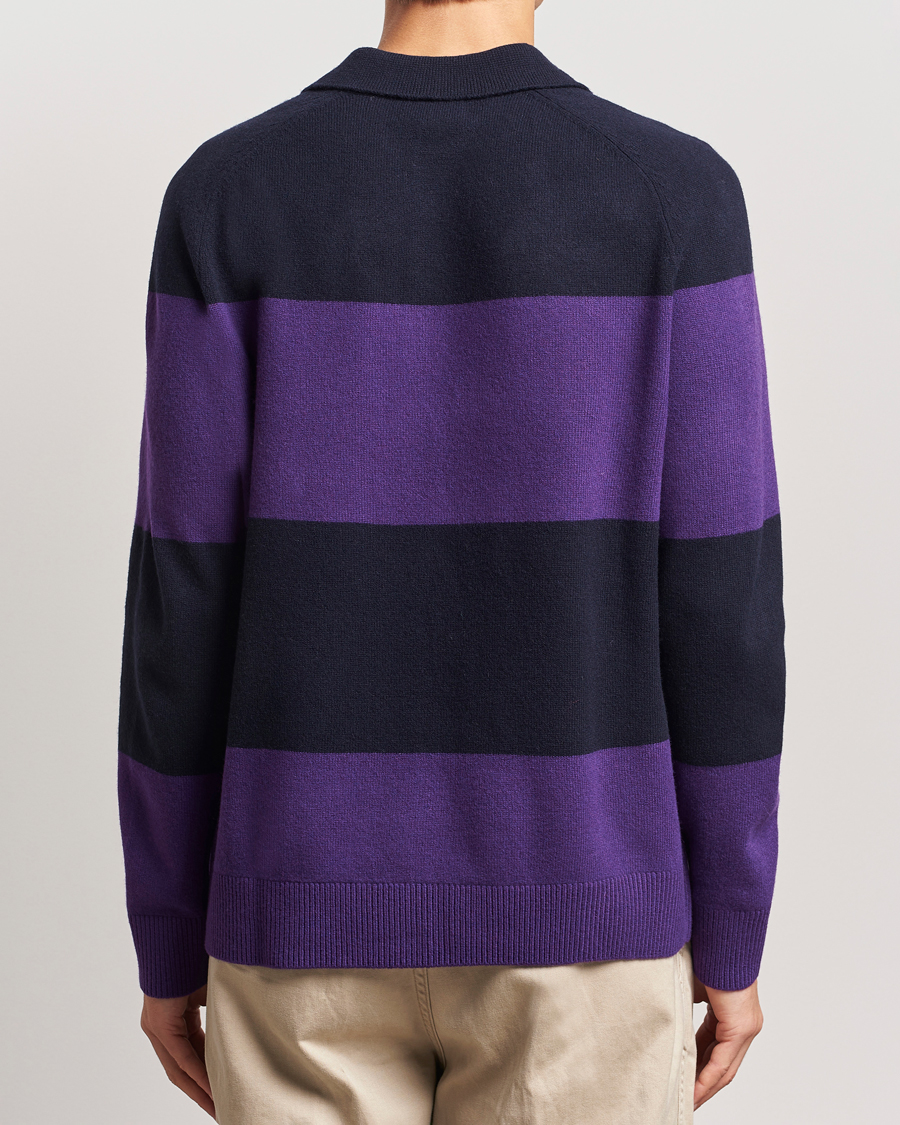 Heren | Truien | Morris | Frank Knitted Rugger Purple