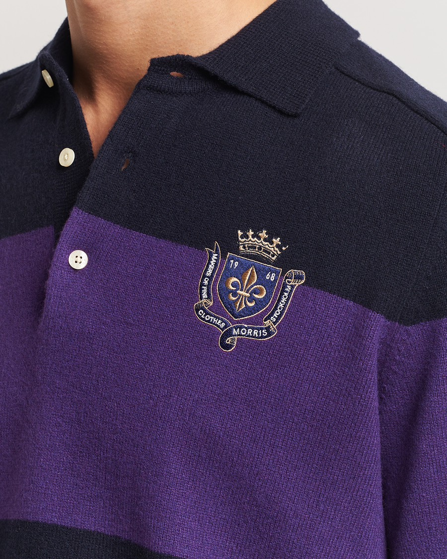 Heren | Truien | Morris | Frank Knitted Rugger Purple