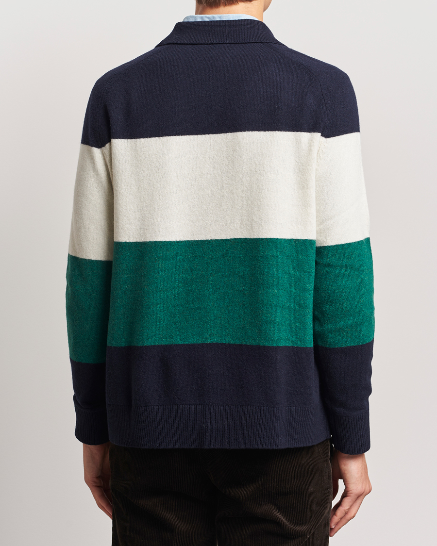 Heren | Truien | Morris | Frank Knitted Rugger Old Blue