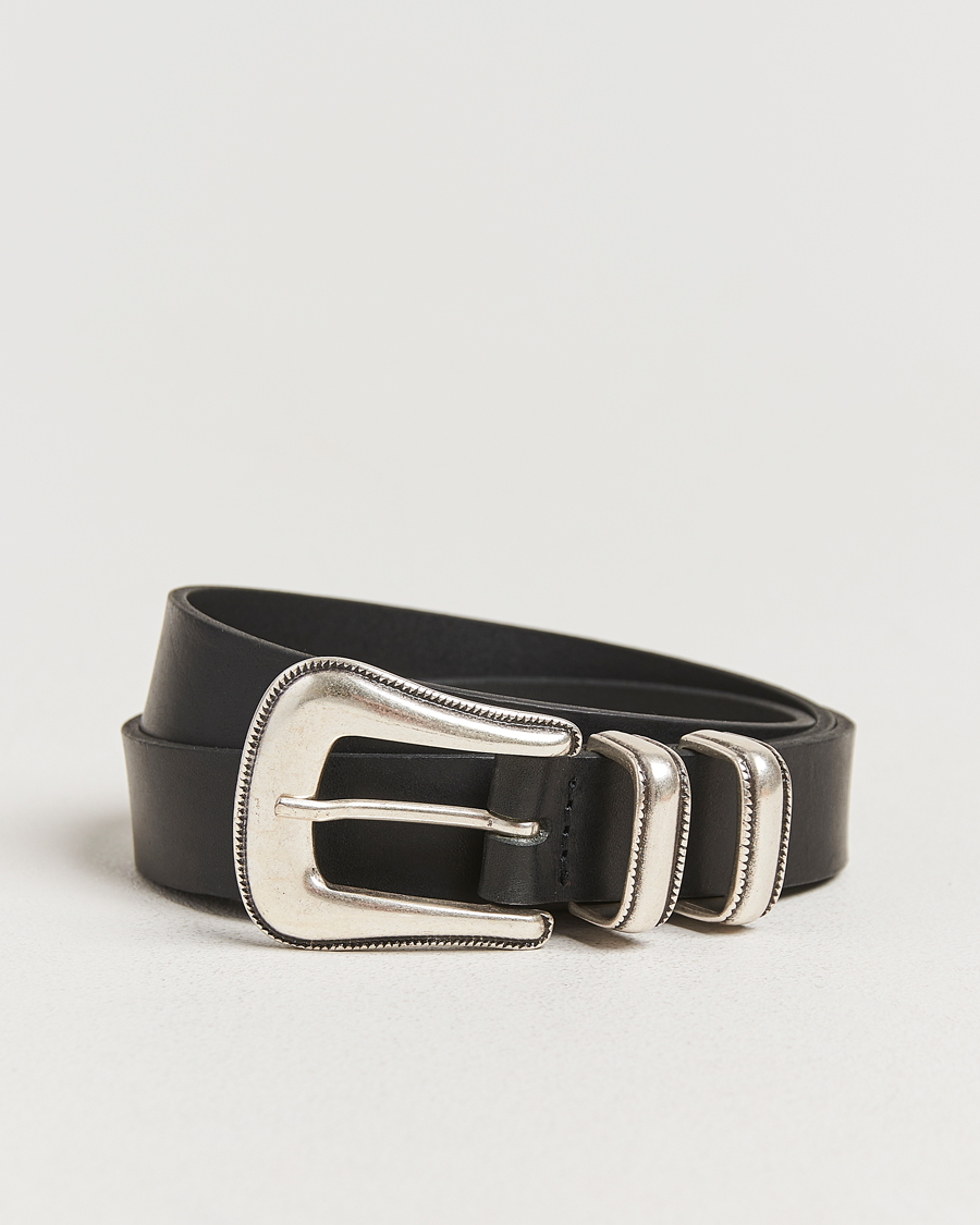 Heren | Riemen | Nudie Jeans | Western Silver Belt Black