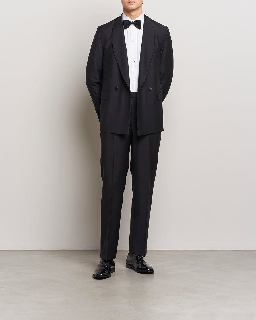 Heren | Overhemden | Eton | Slim Fit Plissé Tuxedo Shirt White