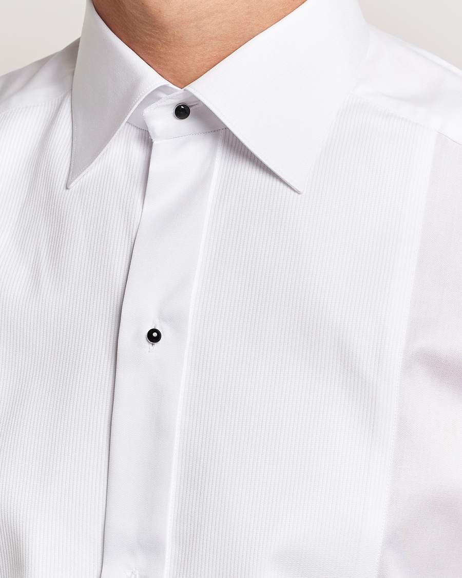 Heren | Overhemden | Eton | Slim Fit Plissé Tuxedo Shirt White