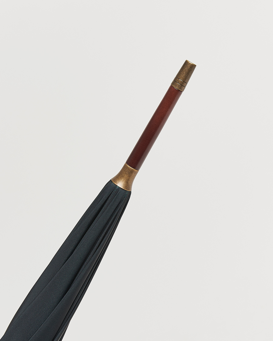 Heren | Paraplu's | Fox Umbrellas | Hardwood Umbrella Black/Green